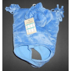 Boys Girls Infants Fleece Winter Hat Cap Mittens 2 pc Set Blue 6-12 Months NWT