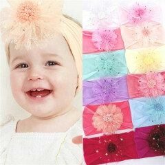 Toddler Infant Baby Boys Girls Stretch Flower Hairband Headband 0-3 Years