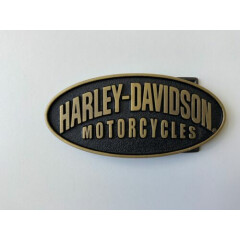 Harley-Davidson men's classic belt buckle.#97880-08VM.Brass plaited w/ black.