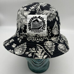 Milkcrate Athletic NYC Surface Division Black and White Floral Print Bucket Hat 