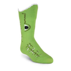 Kid's Wide Mouth Alligator Crew Socks-Ready to bite bright green cute Alligator 