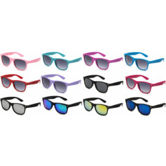 Kids Sunglasses Boys Girls Retro Rubberized Soft Frame AGE 3-12 UV 100%