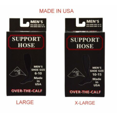 Men's OTC Nylon Support Hose Compression Travel Socks Made in USA M7529 M7530
