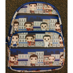 Loungefly Seinfeld Chibi City Characters Mini Backpack Bag Purse Blue Funko NWT