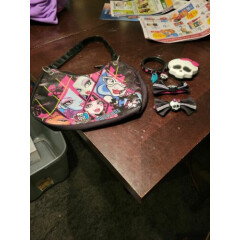Monster High Purse Girls Puzzle Zipper Bag with Accessories!