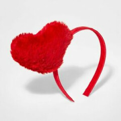 TWO Furry Heart Headbands Valentines Day Kids