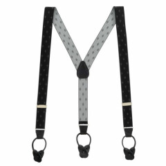 Jacquard Woven Diamond Suspenders - BUTTON