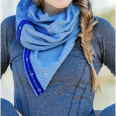 Ivivva (Lululemon) herringbone scarf EUC blue