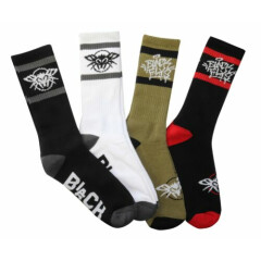 BRAND NEW Black Flys 4 PACK HIGH CREW SOCKS LIMITED RELEASE EDITION