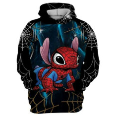 Spiderman Stitch And Lilo Mash Up 3D HOODIE US Size Gift For Friends Best Price