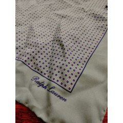 RALPH LAUREN Purple Label Pocket Square Silk ITALY green diamond handkerchief