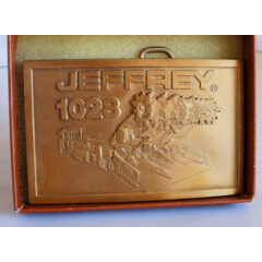New Mens Vintage Belt Buckle Mining JEFFREY 1028 3D Graphic 80’s Collectible