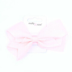 Large Bow 12cm soft pastel pink elastic gosgain ribbon UK