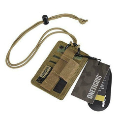 OneTigris Tactical ID Card Holder Hook & Loop Patch Badge Holder Neck Lanyard