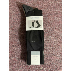 Calvin Klein 4 Pack Men Black/Grey Dress Socks - Size 7-12 - MSRP $29 - NWT