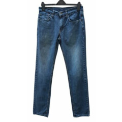 Men's Levi's Levi 511 W32 L34 Slim Straight Leg Blue Denim Jeans Zipper Fly