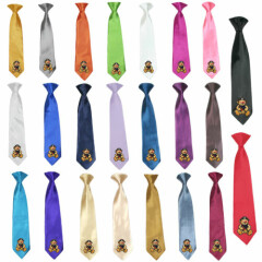 23 Color Stain Solid Clip-on Pirate Bear Necktie Boys Formal Suits Newborn - 7