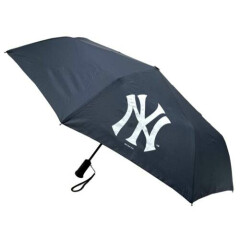 Storm Duds New York Yankees 42” Automatic Folding Umbrella With Flashlight– Navy