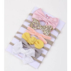 Multicolour Baby Headband Bow Set