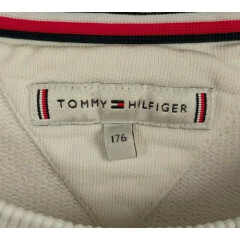Tommy Hilfiger Sweater Pullover White Oversized / Youth Size 176 cm, 5.8 ft 