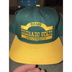 Vintage Colorado State Rams Snapback Hat Official Collegiate Products USA Green