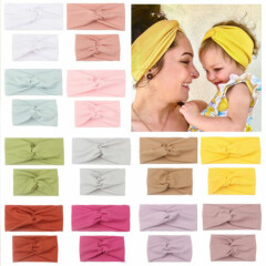 Hairbands Family Knit Headbands Solid Stripe Mother And Baby Hair Band Headwrap
