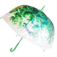 Conch 1260S Bubble Clear Dome Shape Umbrella in Forest Print