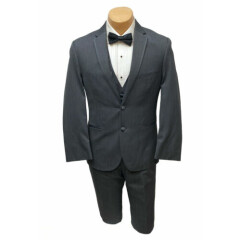 Men's Michael Kors Charcoal Grey Tuxedo with Flat Front Pants & Vest 43R 37W