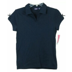 IZOD XL 18.5 Plus Girl's Approved Schoolwear Short Sleeve School Uniform Blue