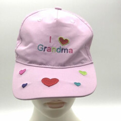 Baseball Ball Cap Hat I Love Grandma New with Tags Pink Sun Caps Youth 3 - 7 Yrs