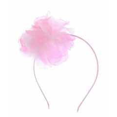 light pink with white tonal large glitter edged flower headband ladies/girls