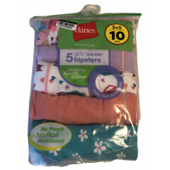 Hanes Premium Girls 10 Pack Stretchy Comfy Cotton Hipsters - Size 12