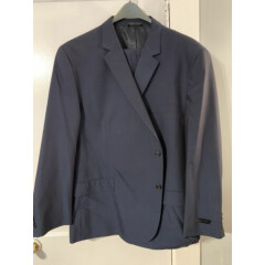 NWT Andrew Fezza Mens Blue Complete Suit Jacket Coat Pants Sz 56R 51W 2 Piece