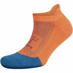 Balega Hidden Comfort No Show Running Socks - Denim/Neon Orange