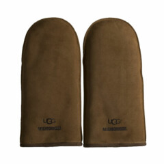 UGG NEIGHBORHOOD CHESTNUT SUEDE WINTER WARM MEN'S MITTENS SIZE S/M WITH TAGS NEW