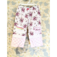 Naartjie Capri Pants Girls Size 9 White/ Pink / Floral