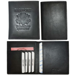 RFID passport case, Genuine leather passport cover U.S. leather passport holder