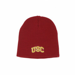 TROJANS USC Fowler Girl Youth Kid Knit Cap Cardinal Red Gold Headwear Beanie Hat