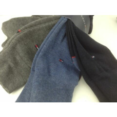 Men's TOMMY HILFIGER Blue Charcoal 26% COTTON Dress Socks - 4 Pack - $36 MSRP