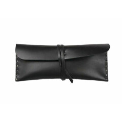 RUSTICO - Premium Full Grain Leather Pouch - Hand Sewn - Rustic Black