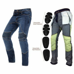 FASHIO Men’s Motorcycle Trouser Reinforce with Aramid Protective Lined Jeans