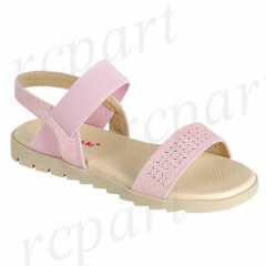 New girl's kids sandals elastic straps casual open toe summer Pink