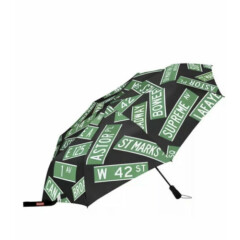 Supreme ShedRain® Street Signs Umbrella - Black/Green 54" 