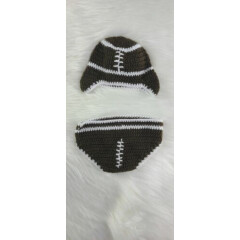 Football Knit Baby Infant 0-6 Months Size Photo Shoot Prop FAST SHIPPING 
