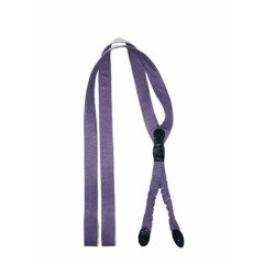Bijan Purple Black Accent Alligator Silk Mens Suspenders Mint Condition