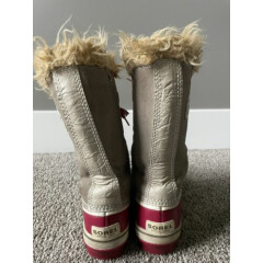SOREL Tofino Winter Boots Girls Size 5 Waterproof Faux Fur