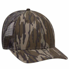 OTTO CAP Mossy Oak Camouflage 6 Panel Low Profile Mesh Back Baseball Cap