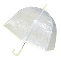 Conch Umbrellas 1265AXYellow Bubble Clear Umbrella Dome Shape Clear Umbrella