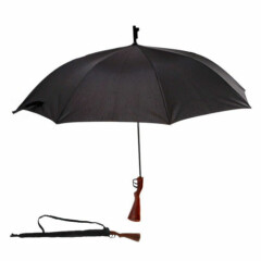 1X Oversized Rifle Modeling Creative Umbrellas Straight Rod Black Sunny Umbrella