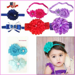 Baby Kid 2pcs Headbands Flower Beads Style Baby shower Hair Accessories SALE